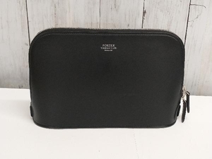 PORTER/CREDO/POUCH/ポーター/クレド/ポーチ/セカンドバッグ/クラッチバッグ/ブラック/レザー