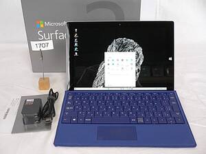 極超美品 Microsoft Surface3 4GLTE搭載2in1タブレットPC SSD128GB/MEM4GB/Atomx7-Max2.40GHz/Win11Pro/Office2021Pro+純正日本語KB 即使可