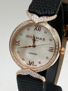 ★送料込 中古 時計 ROCHAS DIAMONDS レディース クオーツ