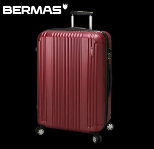 送料300円(税込)■pu385■BERMAS スーツケース 鍵付 ワイン 約83L(60254) 27000円相当【シンオク】