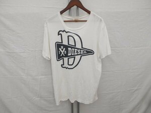 【DIESEL】ディーゼル　メンズ　ショートスリーブカットソー　ホワイト　Lサイズ　SY02-BKZ