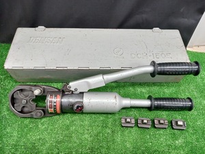 中古品 ジェフコム DENSAN デンサン 手動式 油圧圧着工具 DCH-150E