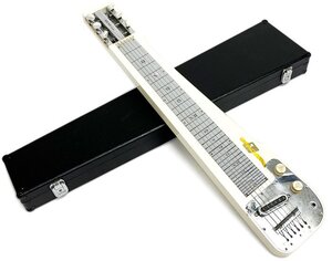 GUYATONE グヤトーン スチールギター スティールギター ハワイアンギター 6弦 ホワイト系 ヴィンテージ ハードケース付 音出し確認済