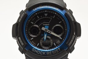 稼働品 カシオ ジーショック ラウンド ブラック デジアナ AW-591 クォーツ メンズ 腕時計 CASIO G-SHOCK