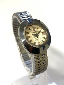 ラドー RADO ダイヤスター DIASTAR 自動巻き 腕時計 カットガラス 稼働 デイト 白文字盤 ラウンドフェイス yh050205