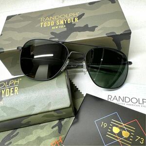 RANDOLPH TODD SNYDER AVIATOR Matt Black ランドルフ トッドスナイダー コラボ アビエーター サングラス マットブラック AF326-TS