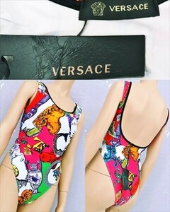 PY3-747◇//タグ付き新品♪VERSACE♪超グラマーな2XLサイズ*キュッとハイレグ*レディース競泳水着※一番安価な送料はゆうパケットなら210円