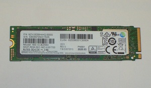 ◆SAMSUNG PM981シリーズ NVMe『MZVLB256HAHQ-000H1』256GB/M.2 2280 正常動作品！即決！★送料140円