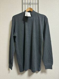 新品（タグ付き）［UNIQLO］ユニクロ　キモウハイネックT 長袖　M ダークグレー　Y2283