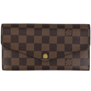 ルイ・ヴィトン Louis Vuitton ポルトフォイユ サラ 札入れ 小銭入れ 二つ折り 長財布 ダミエ ブラウン N63209 レディース 【中古】