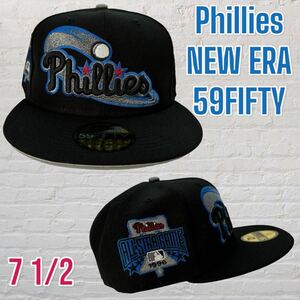 新品71/2 フィラデルフィア・フィリーズ　海外限定ニューエラ　59FIFTY PHILLIES NEW ERA 日本未発売　メタリックシルバー　キャップ