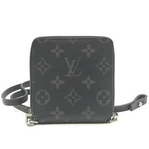 ルイヴィトン ジッピーコンパクト ウォレット モノグラム エクリプス ブラック 二つ折り LOUIS VUITTON M80426 財布 Sランク 中古 六甲道店