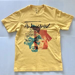 リング & 自画像★UNIQLO × SPRZ NY/Andy Warhol Tシャツ M黄★アンディ・ウォーホル/アンディー・ウォーホール ユニクロ コラボ/未使用