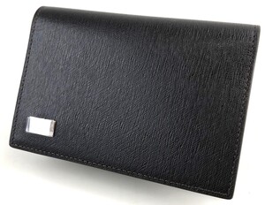 【1円出品・美品】F1049 dunhill ダンヒル レザー カードケース 名刺入れ 定期入れ メンズ ブラック 黒 箱 ファッション小物