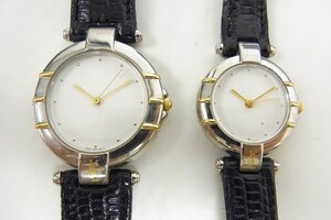 P514-J29-971◎ Yves Saint Laurent YSL イブサンローラン ペアウォッチ クォーツ 腕時計 現状品◎①