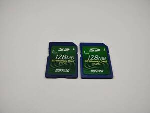  2枚セット　128MB　メガバイト　BUFFALO　SDカード　メモリーカード