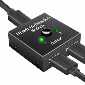 HDMI 切替器 分配器　双方向対応 2入力1出力 セレクター 4K 3D 1080p 対応 手動 PS4 Nintendo Switch対応 [メール便発送]tecc-swithdmi