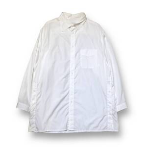 24ss YOHJI YAMAMOTO POUR HOMME CHAIN STITCH BROARD SHIRT 長袖シャツ サイズ：3 ホワイト ヨウジヤマモト プールオム 店舗受取可