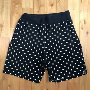 ドット スウェット ハーフパンツ Mサイズ ネイビー a bathing ape BAPE Dot sweat shorts navy ショーツ エイプ ベイプ m429