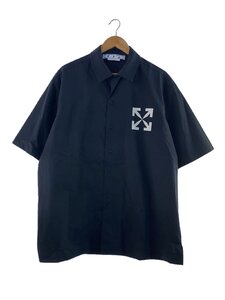 OFF-WHITE◆半袖シャツ/XL/コットン/BLK/プリント/OMGA196C99FAB004//