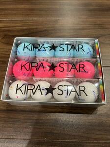 【中古/使用球】★キャスコ kasco (KIRA-★STAR) ホワイト、ピンク、ブルー　12球入【各4球入】