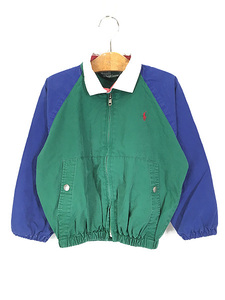 キッズ 古着 80s Polo Ralph Lauren ポニー 刺しゅう 2トーン コットン ジャケット S/P 4歳位 古着