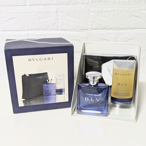 未使用保管品 BVLGARI ブルガリ ブルー ノッテ プールオム キット プールオム オードトワレ 50ml/シャンプー＆シャワージェル 75ml/ポーチ