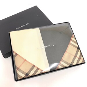 新品同様◆BURBERRY LONDON バーバリーロンドン ミニスカーフ 箱付◆ マルチカラー シルク100％ スカーフ カレ 絹 服飾小物