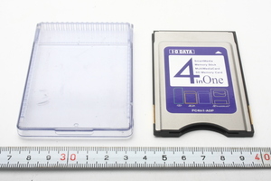 ※ i.o data PC4in1-ADP メディアリーダー SDメモリーカード スマートメディア マルチメディアカード メモリースティック ケース付 3350