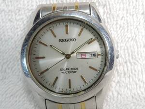 可動・中古・ソーラーメンズ時計・韓国製・バンド無し・REGUNO SOLAR-TECH E101-K005299 CK