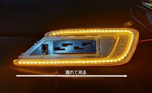 国内発送　BMW MINI F54　クリアレンズ仕様 LED　流れて光る　シーケンシャル フロントサイドマーカー ウインカー　純正交換タイプ