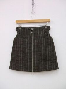 PHEENY Mole stripe mini skirt 新品タグ付 モールストライプ ミニスカート ブラウン レディース フィーニー 2-1005T 203190