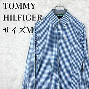 トミーヒルフィガー 長袖シャツ チェックシャツ ボタンダウン サイズM