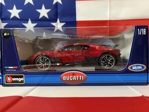 新品未使用　BUGATTI DIVO 1/18 METAL DIE CAST CAR RED/BLACK