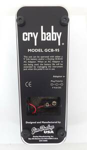 Jim Dunlop USA ジムダンロップ ＊CRY BABY CLASSIC WAH 　クライベイビーワウペダル ＊MODEL GCB-95　BLACK ＊ACアダプタ欠品　　