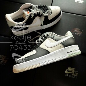 新品 正規品 NIKE ナイキ AIR FORCE1 LOW エアフォース1 ロー スプリット 黒 ブラック 白 ファントム 28.5cm US10.5 箱付き