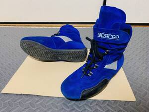 SPARCO スパルコ レーシングシューズ 26cm相当 ブルー 41 ハイカット ドライビングシューズ