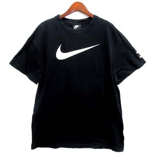 ナイキ NIKE Tシャツ ワンピース スウッシュ ロゴ プリント 半袖 ブラック 黒 M CJ3830-010 レディース