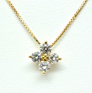 1円〜!!注目!!TASAKI(田崎真珠)▼K18 天然ダイヤモンドネックレス▼D 約3.5g diamond ペンダント　EE5/EE5 S1049