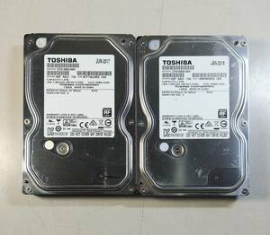 KN4322 【中古品】 TOSHIBA DT01ABA100V 1000GB/1TB 3.5インチ内蔵HDD 2個セット