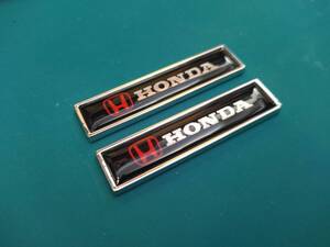 【ゆうパケット送料込】HONDA(ホンダ) エンブレムプレート ２個セット　縦1.4cm×横5.8cm×厚3mm　無限　ムゲン