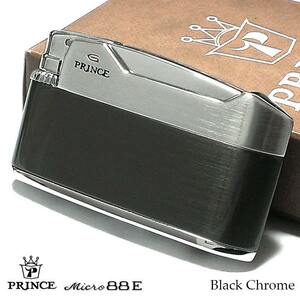 ガスライター プリンス PRINCE ミクロ88E ブラッククローム 復刻 Micro プリンスアイ ガス残量確認機構 黒 メンズ ギフト プレゼント