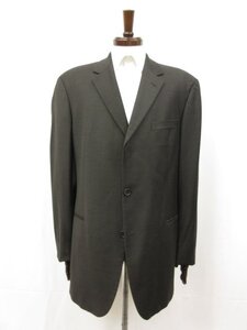 超美品【ヒューゴボス HUGO BOSS】カノニコ生地 Super110’S シングル3ボタン 織柄ジャケット (メンズ) size54 ブラウン系 □17MB3920□