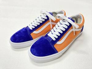 VANS OLD SKOOL 青xオレンジ系 スエード US9 (27cm相当) オールドスクール バンズ アメリカ企画限定!!