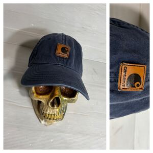 carhartt カーハート　紺　ロゴパッチ　6パネルキャップ　帽子　キャップ　ネイビー