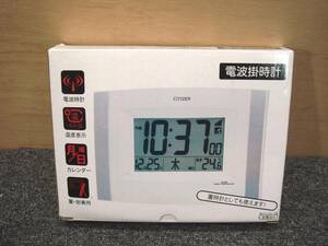 未使用 シチズン CITIZEN 8RZ073 AZ03 電波掛時計 置時計 時計 温度 日付 曜日 カレンダー　　　　