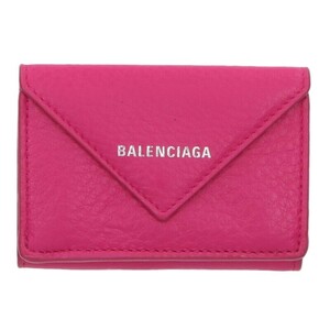 バレンシアガ BALENCIAGA 391446 グラフィティレザー三つ折り財布 中古 BS55