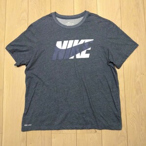 USA古着卸 XLサイズ NIKE TEE ナイキ ロゴ プリント ドライ Tシャツ 