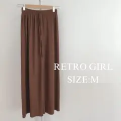 【美品】RETRO GIRL レディース パンツ プリーツ 起毛 ブラウン