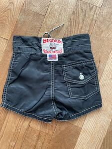 BIRDWELL バードウェル キッズ 水陸両用 水着 子供服 キッズ 古着 USA製 カリフォルニア 下北 アメカジ used 黒 短パン ショートパンツ 海